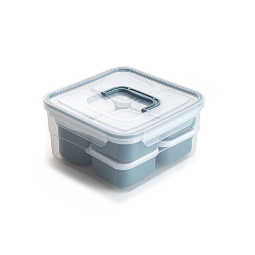 Set de Recipientes de Cocina Herméticos Apilables Quid Minimal 7 Piezas