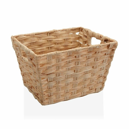 Cesta Multiusos Versa 24 x 19 x 29 cm Con asas Beige