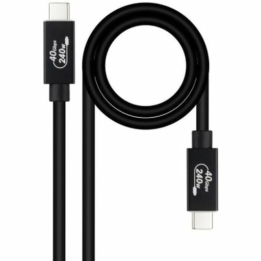 Cable USB NANOCABLE 10.01.5002 Negro 1,8 m (1 unidad)