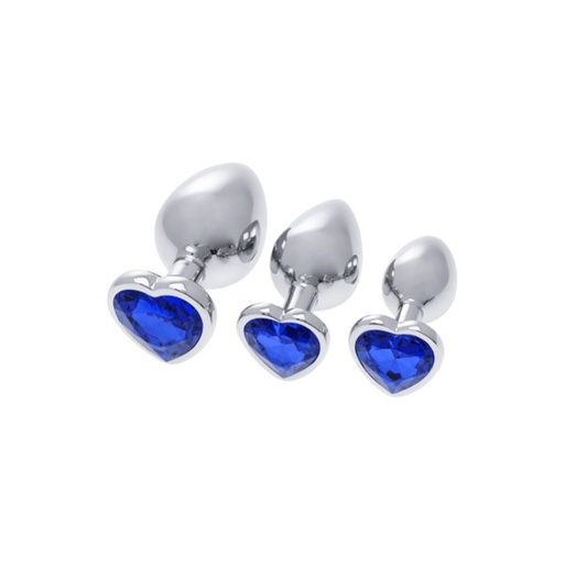 Anal plug S Pleasures Blue Silver