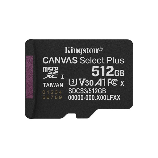 Tarjeta de Memoria Micro SD con Adaptador Kingston SDCS3/512GBSP 512 GB