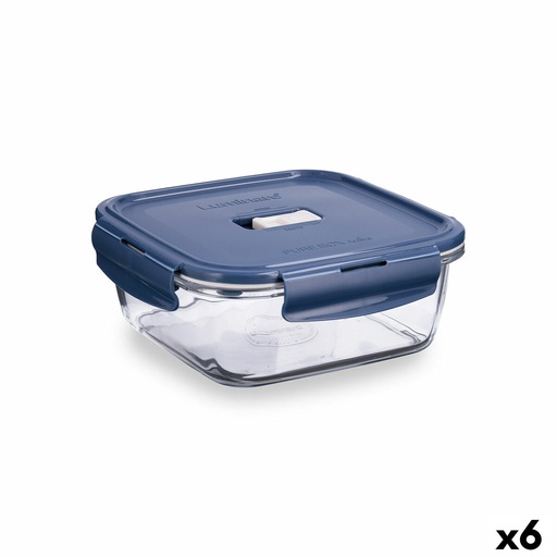 Hermetic Lunch Box Luminarc Baltic Blue Glass 1,22 L (6 Units)