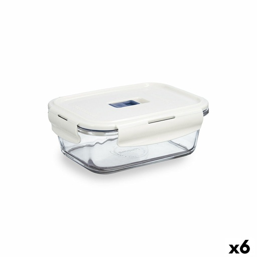 Hermetic Lunch Box Luminarc Baltic Cream Glass 820 ml (6 Units)