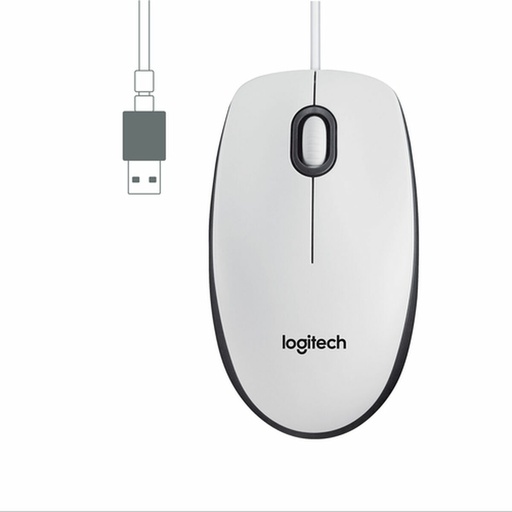 Ratón con Cable y Sensor Óptico Logitech 910-006764 Blanco 1000 dpi