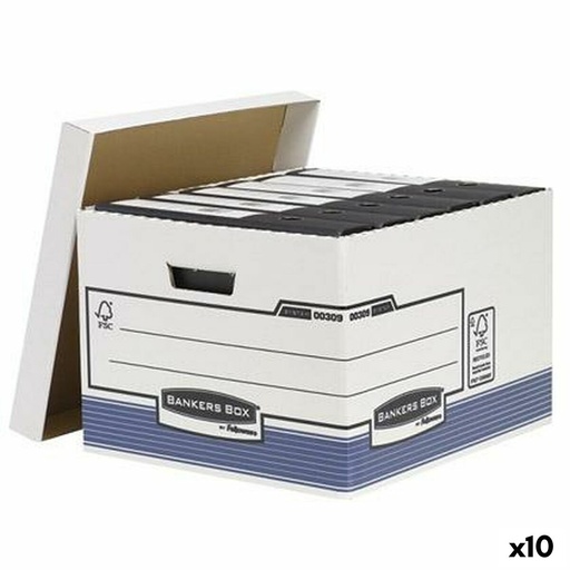 File Box Fellowes    Blue White 10Units (29,4 x 38,7 x 44,5 cm)