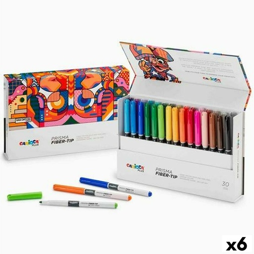 Set de Rotuladores Carioca Prisma Multicolor 30 piezas (6 Unidades)