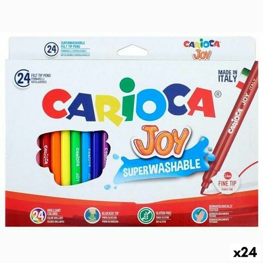 Set de Rotuladores Carioca JOY Multicolor 24 Piezas (24 Unidades)