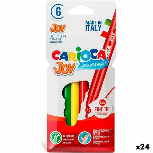 Set of Felt Tip Pens Carioca JOY Multicolour 6 Pieces (24 Units)