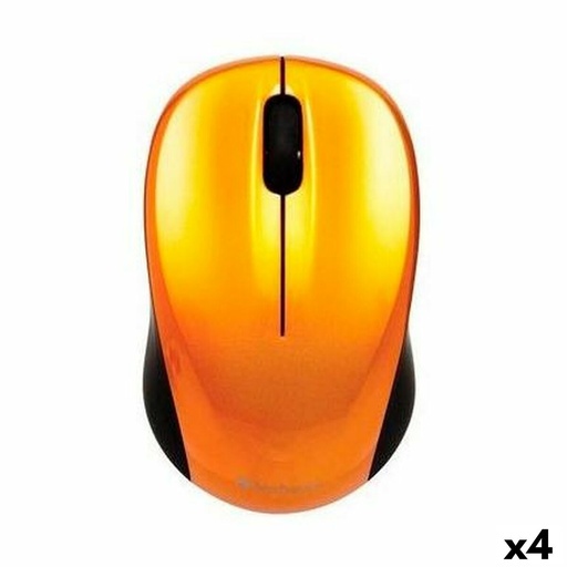 Ratón Inalámbrico Verbatim GO NANO Negro Naranja 1600 dpi (4 Unidades)