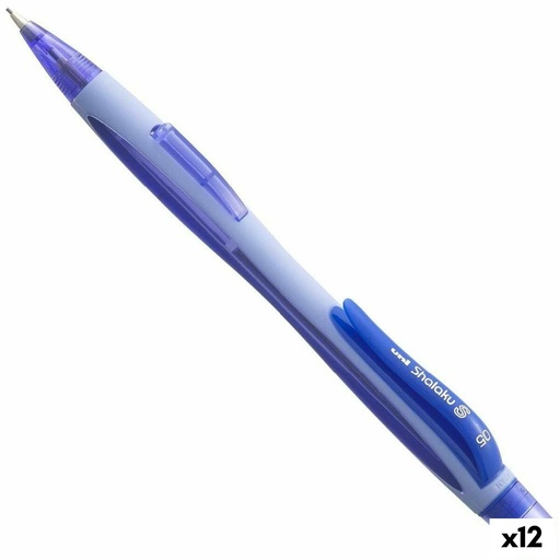 Pencil Lead Holder Uni-Ball SHALAKU S Blue 0,5 mm (12 Units)