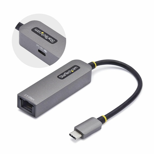 USB Cable Startech 2GPD3-USB-C-ETHERNET Grey