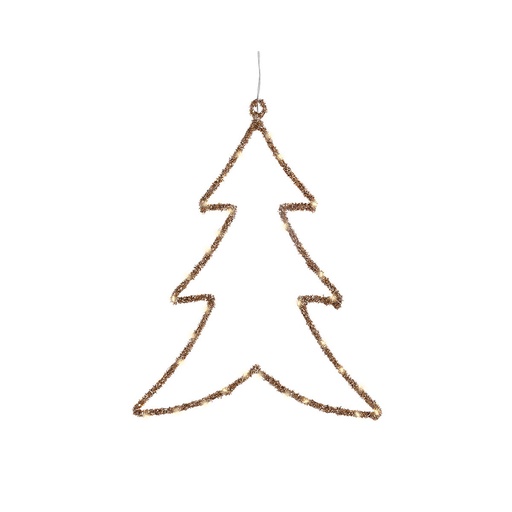 Adorno Navideño Lumineo Dorado Metal 34 x 46 cm