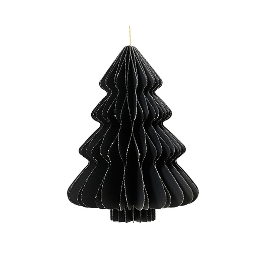 Árbol de Navidad Decoris Negro Papel Ø 30 x 40 cm