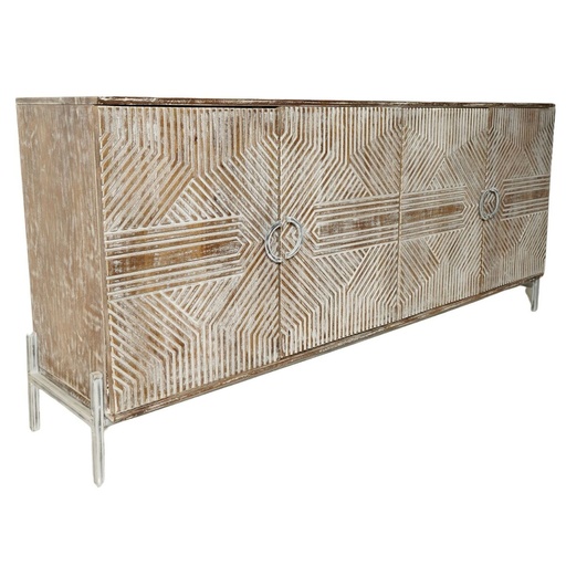 Sideboard Home ESPRIT White Mango wood 180 x 40 x 80 cm