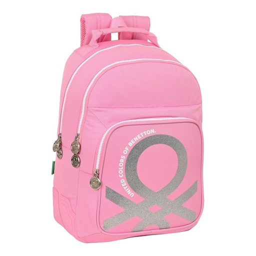 School Bag Benetton Pink (32 x 42 x 15 cm)
