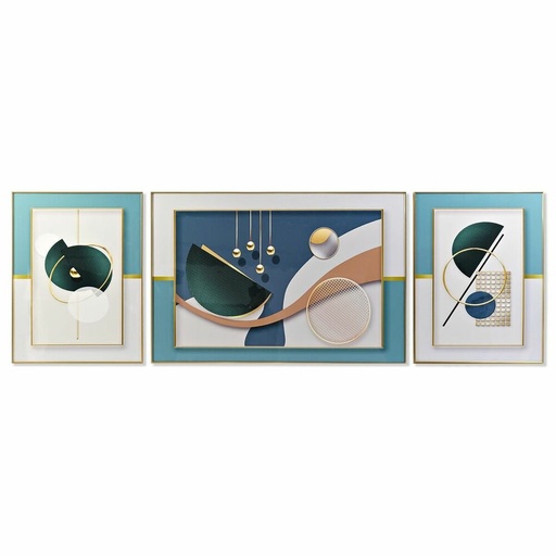 Set of 3 pictures DKD Home Decor Aluminium MDF Wood 240 x 3 x 80 cm (3 Pieces)