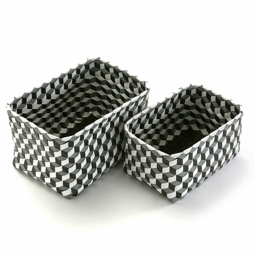 Set of Stackable Organising Boxes Versa 23 x 20 x 33 cm 2 Units